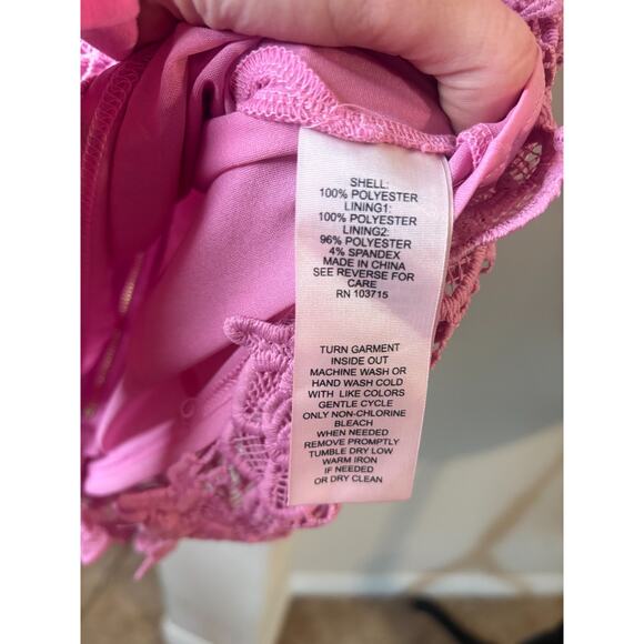 NANETTE lepore Sleeveless Lace Top Purple Small (2-6) - Picture 4 of 4